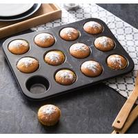 12 Bölmeli Metal Yapışmaz Muffin Kek Kalıbı