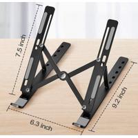 7 Kademeli Ayarlı Katlanabilir Laptop Tablet Standı Siyah