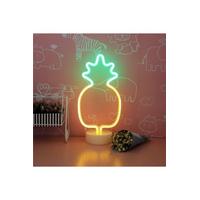 Ananas Model Neon Led Işıklı Masa Lambası Dekoratif Aydınlatma Gece Lambası