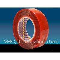 Çift Taraflı Akrilik Silikonize Bant 18 mm x 2 metre Kırmızı VHB