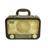 Dekoratif Metal Radyo Bavul Vintage Dekoratif Hediyelik