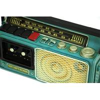 Dekoratif Metal Radyo Kumbara Vintage Biblo Hediyelik