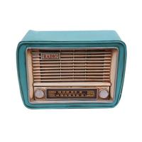 Dekoratif Metal Radyo Kumbaralı Vintage Hediyelik