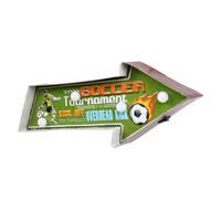 Işıklı Soccer Yön Tabelası Vintage Led Ampülü Hediyelik