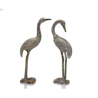 Metal İkili Flamingo Seti 36 Cm Biblo Dekoratif Hediyelik