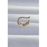 Pirinç Gold Renk Zirkon Taş Kaplama Earcuff Küpe - TJ-BKP9337