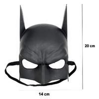 Siyah Renk Çocuk Boy Arkadan Lastikli Batman Maskesi A Kalite  20x14 cm